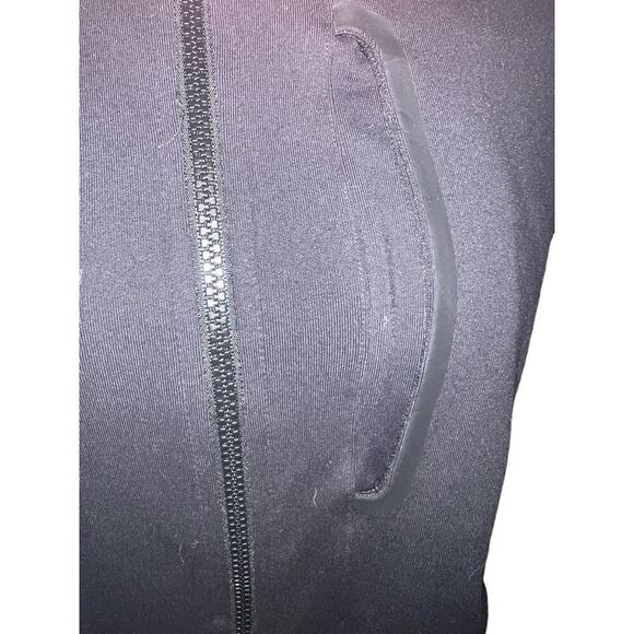 Lululemon Black Zip Front w/Herringbone Sleeves & Collar Jacket Mens  L - Picture 5 of 10